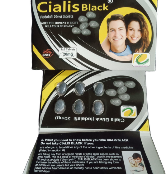 Cialis Black 20mg Male Timing Tablets Pack of 4 - Performance Enhancement